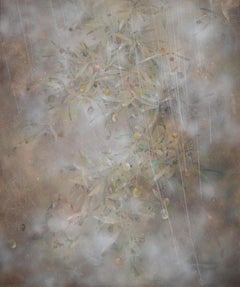 „Sommerregen“ von CHEN Yi Ching – zeitgenössische Nihonga-Malerei, Erdtöne