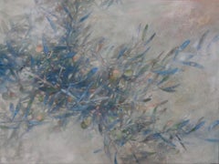 „Wind II“ von Chen Yi Ching – Zeitgenössische Nihonga-Malerei, Olivenbaum