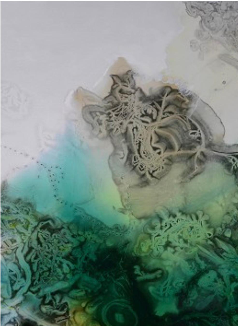 Atmen im Meer (Abstrakt), Mixed Media Art, von Chen Yu