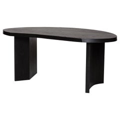 Chene Table or Desk in Ebonized Ash by Atelier de Troupe, in Stock Now