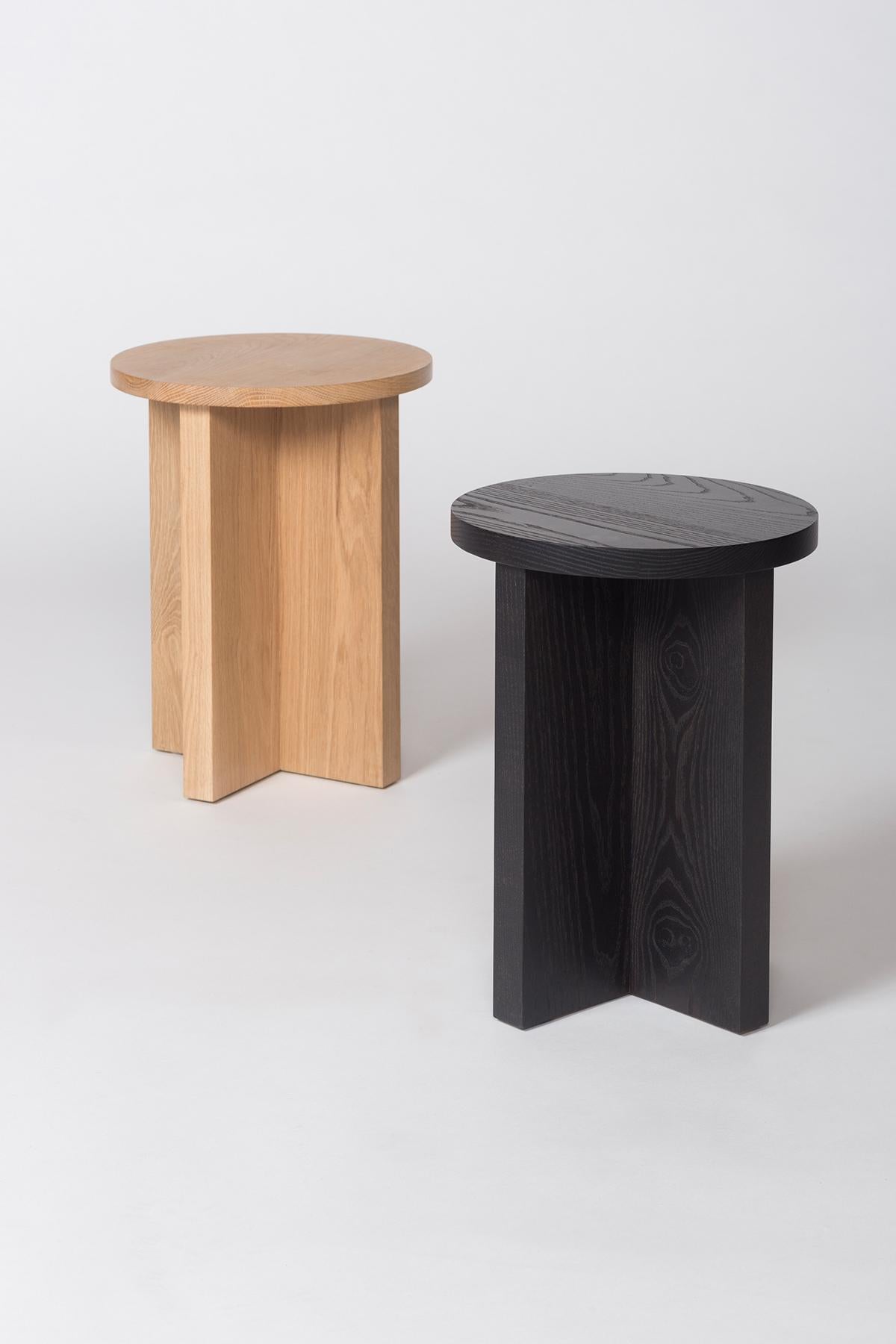 American Chene Wood Stool in Oak, Maple or Ash For Sale