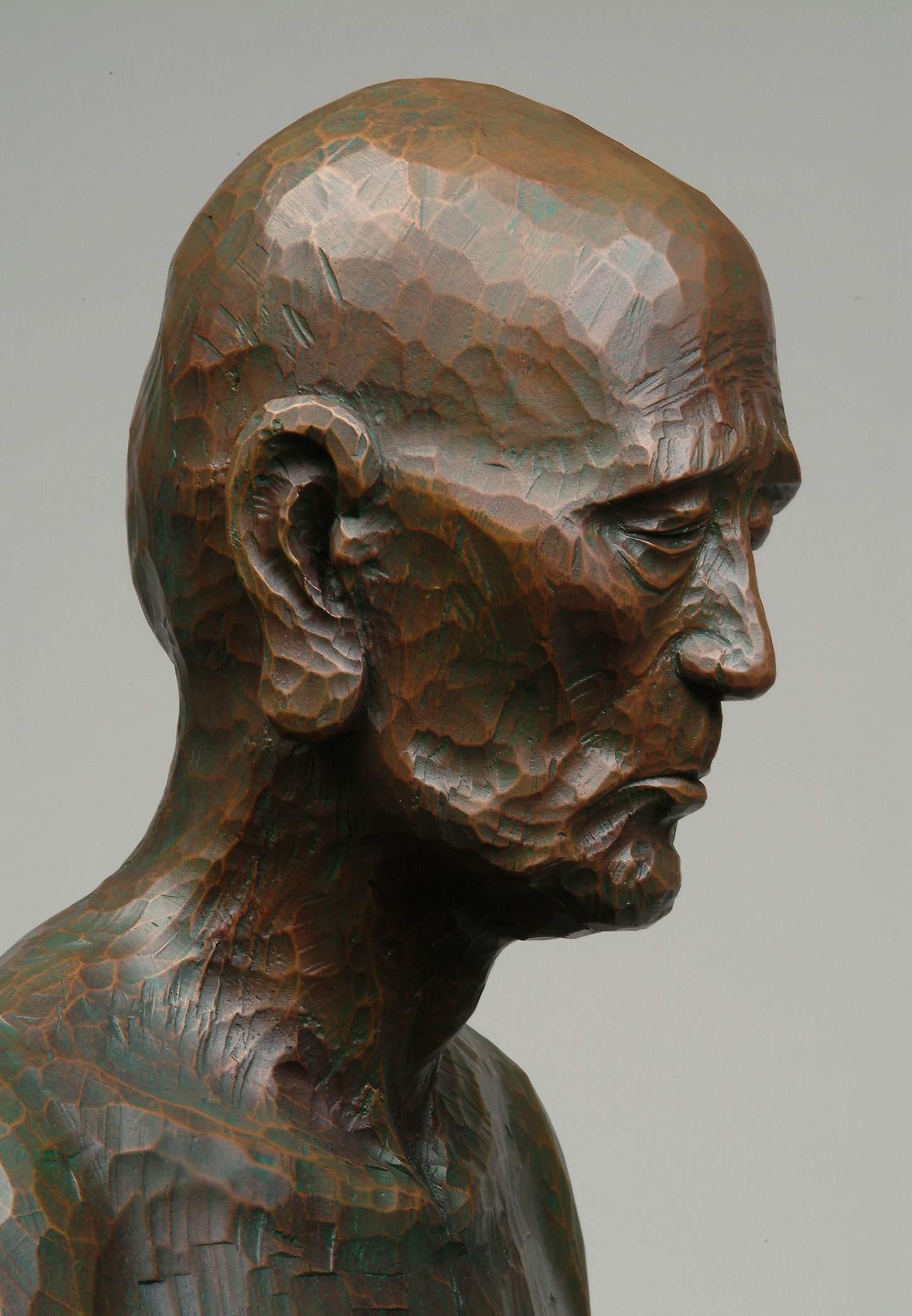 Alms Bowl, Contemporary Bronze Figure Sculpture For Sale 4