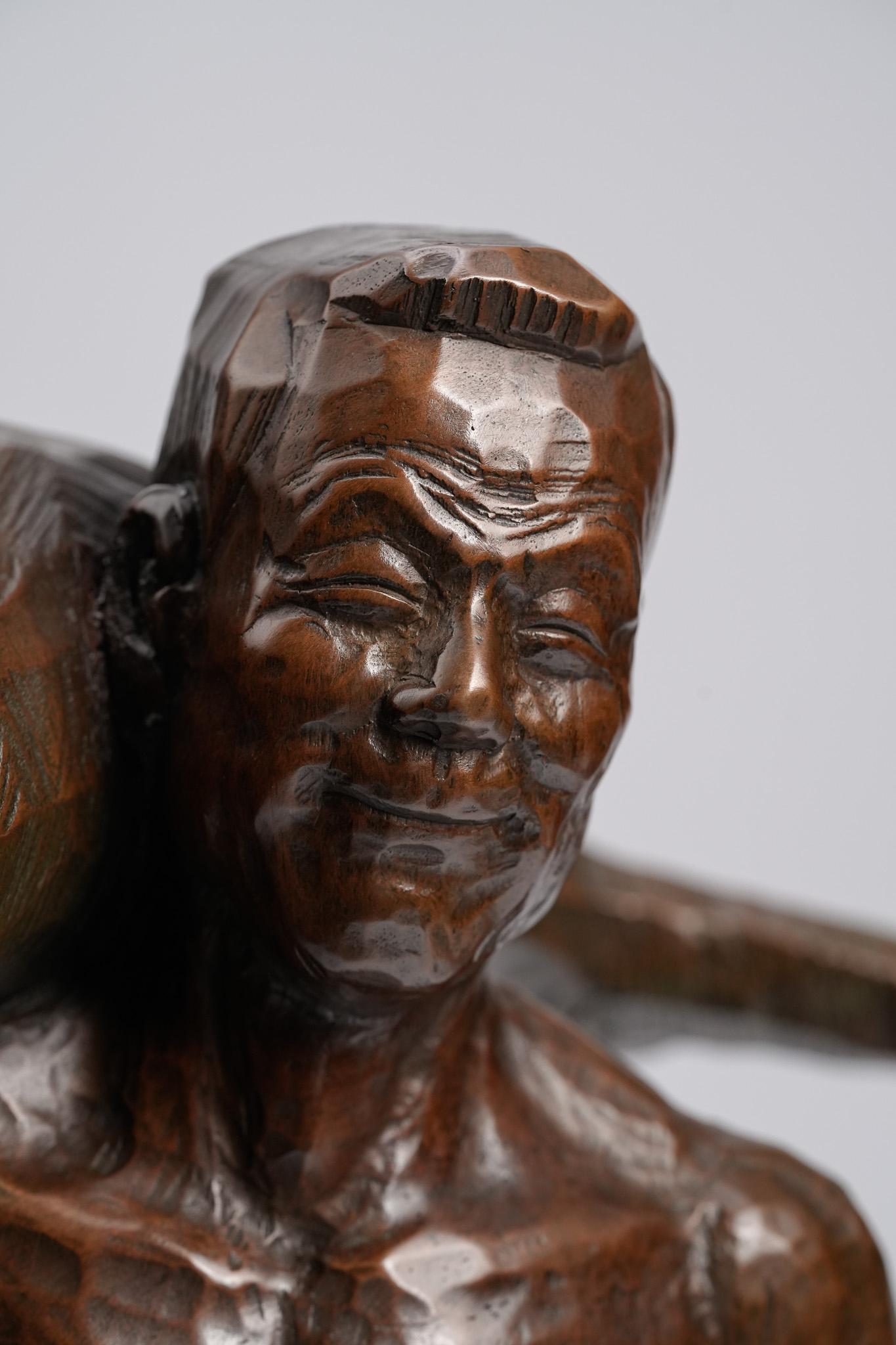 Great Catch, Contemporary Bronze Figure Sculpture For Sale 2
