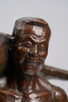 Great Catch, scultura contemporanea in bronzo, 2015