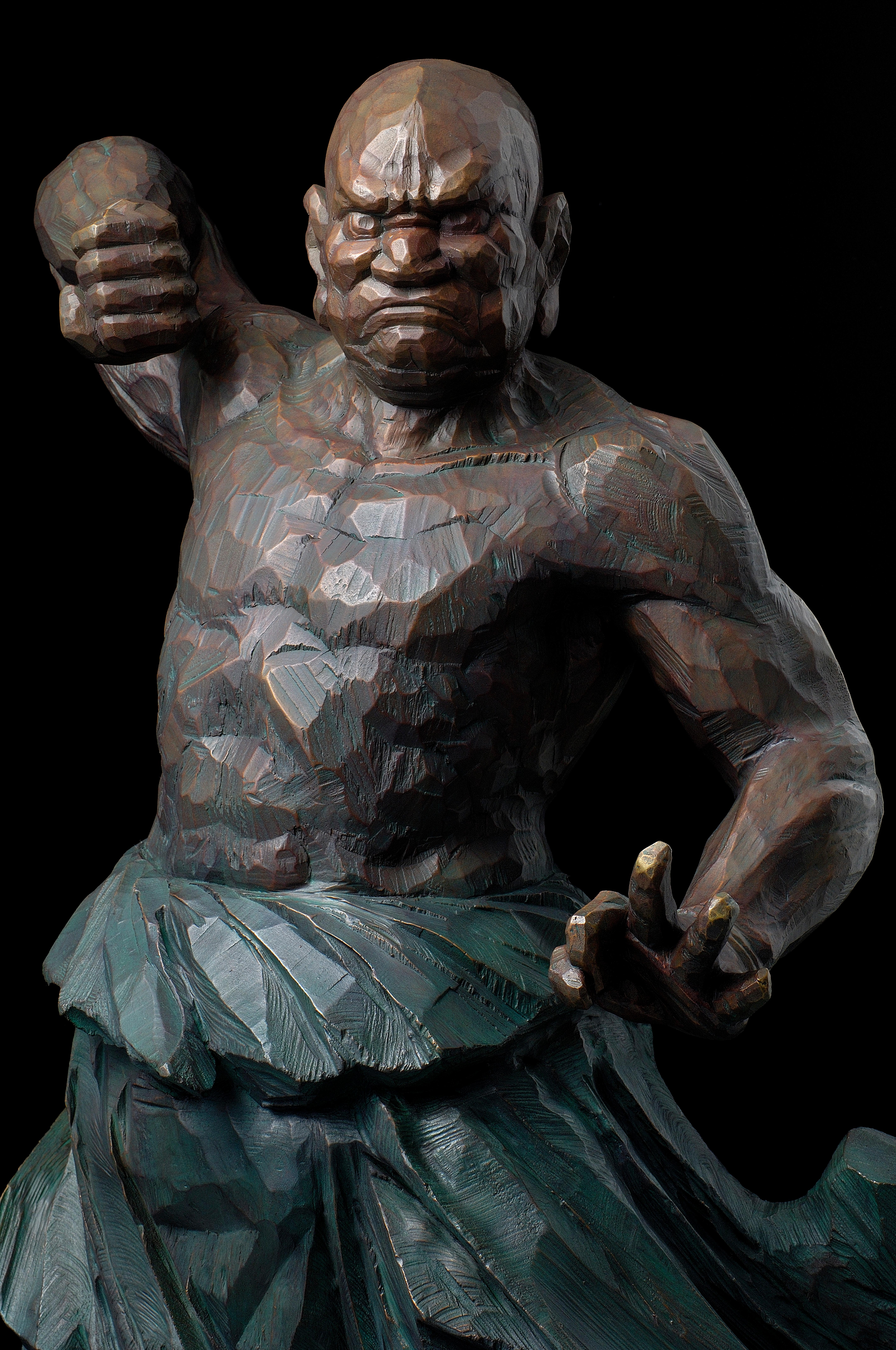 Figurative Sculpture di Cheng-Hsiung Chen - Coppia di guardiani Vajra, scultura buddista contemporanea in bronzo, 2006
