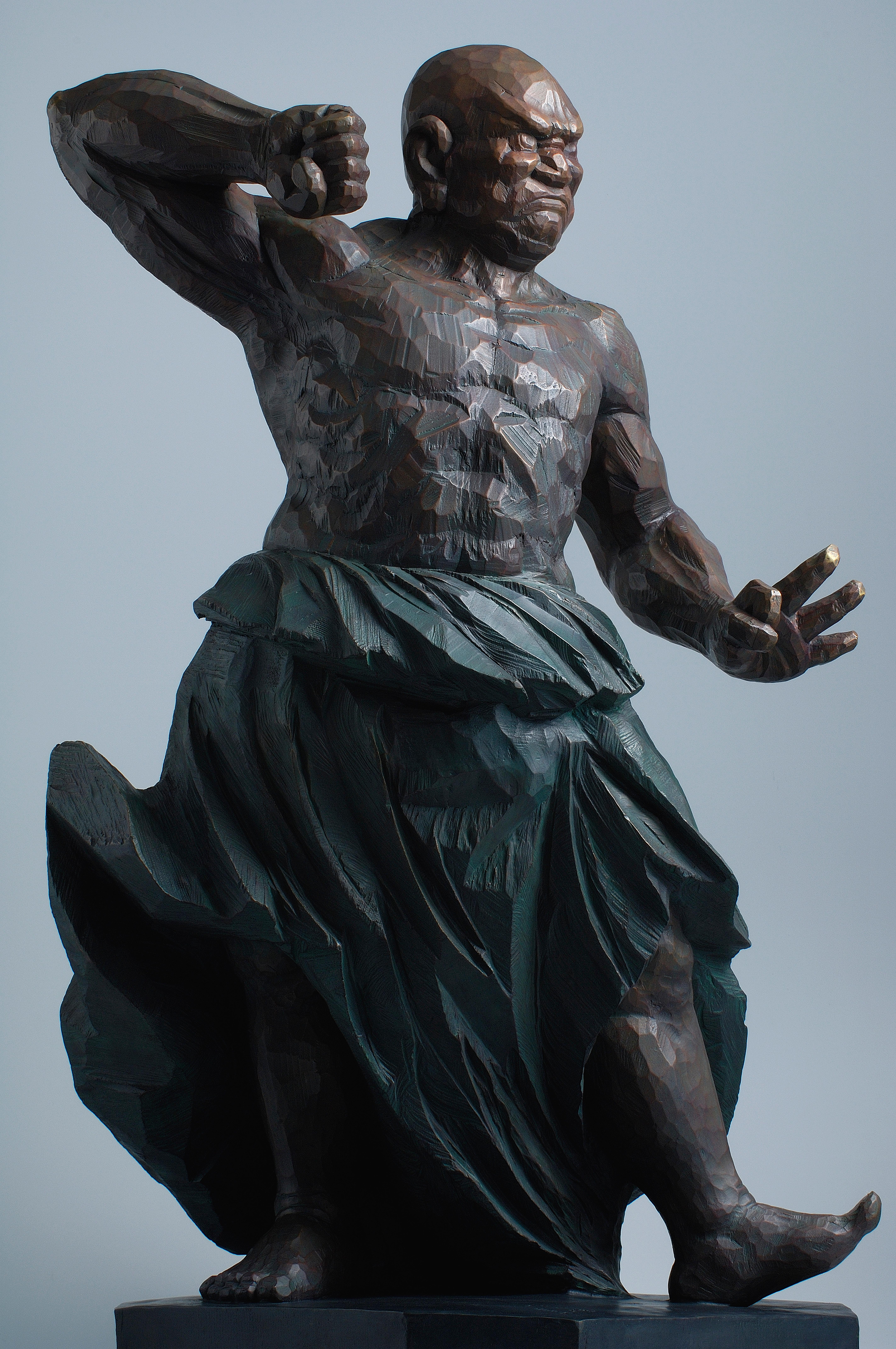 Coppia di guardiani Vajra, scultura buddista contemporanea in bronzo, 2006 in vendita 1