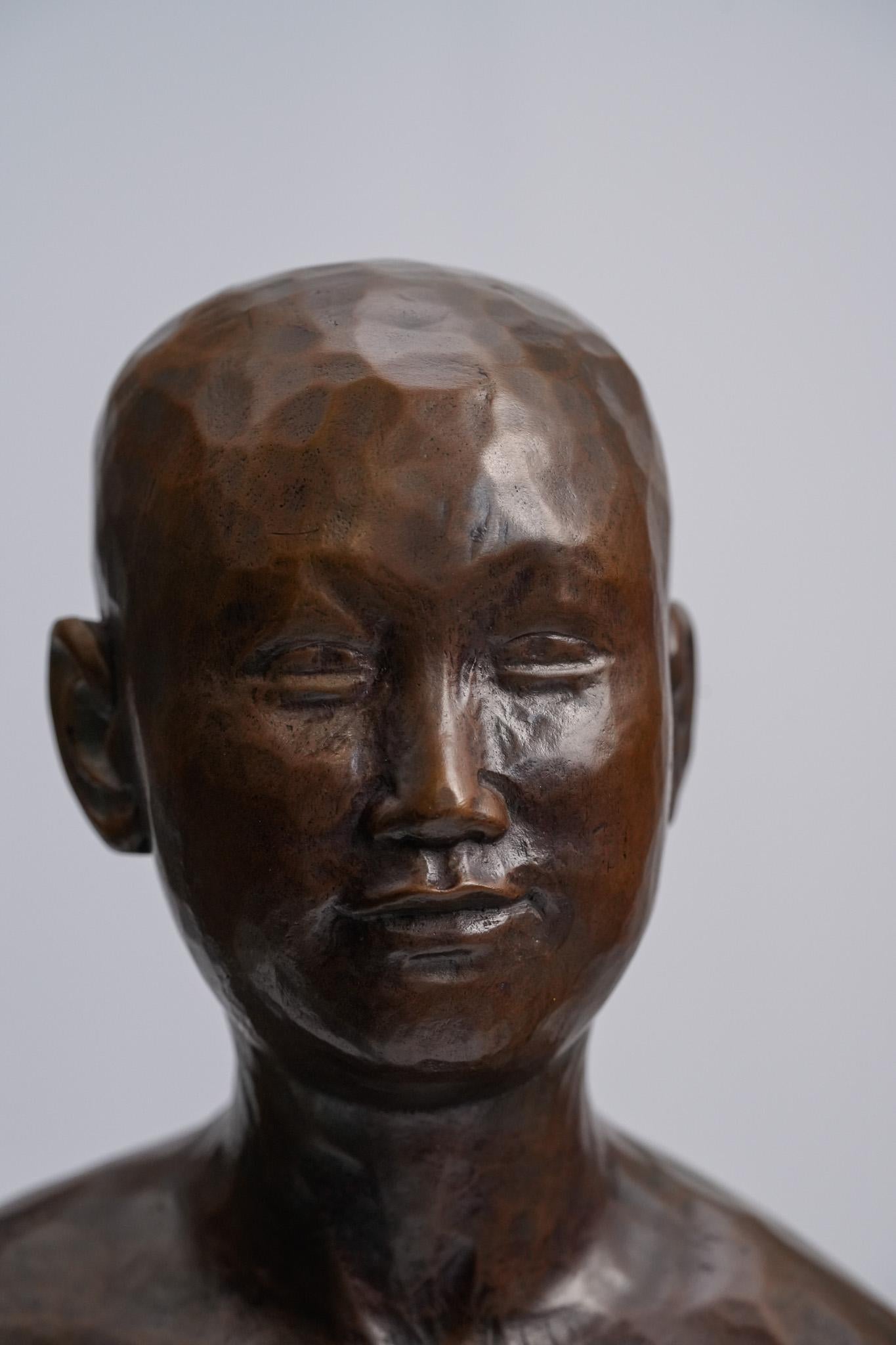 Who Wants to Play Baseball? Contemporary Bronze Figure Sculpture For Sale 2
