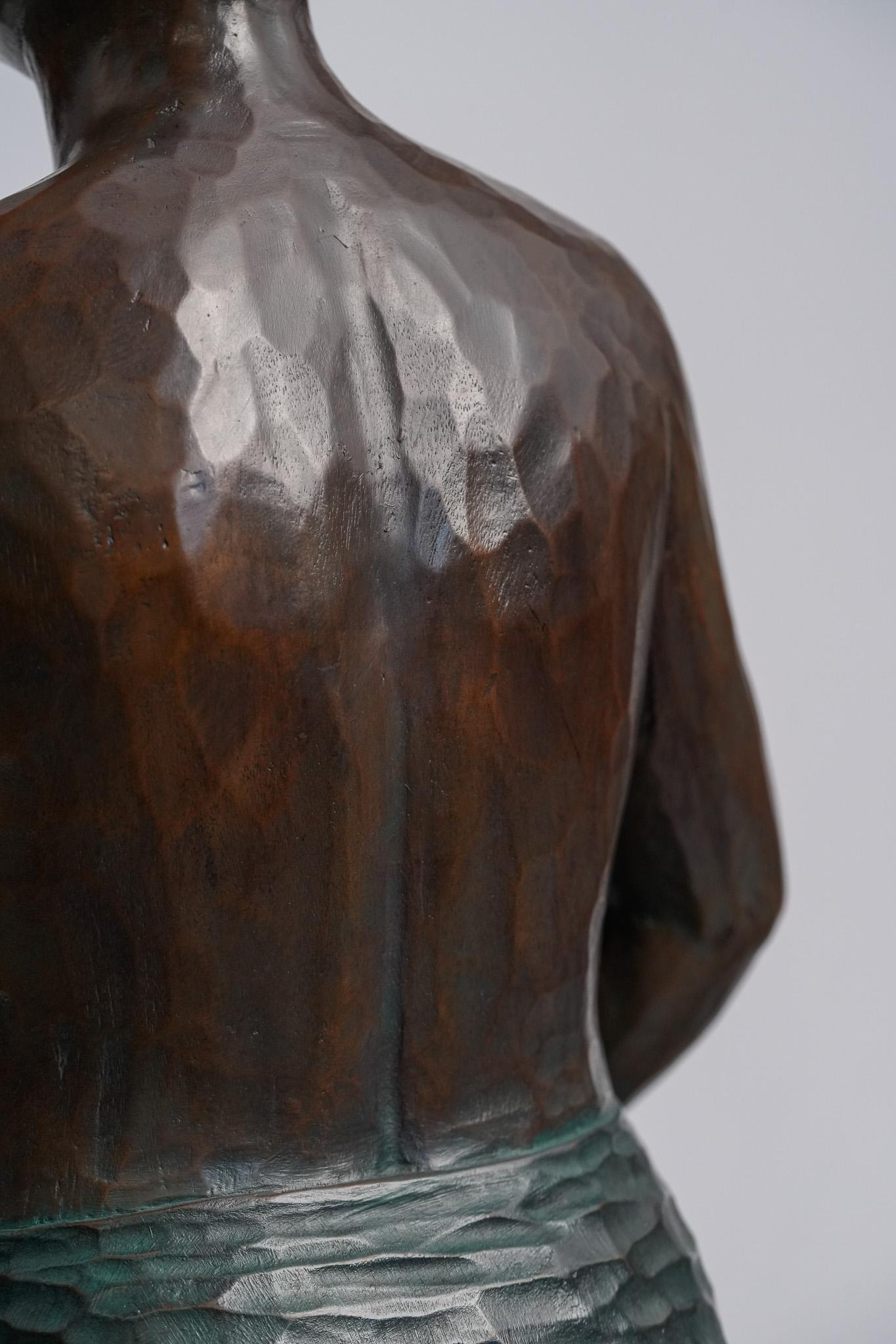 Who Wants to Play Baseball? Contemporary Bronze Figure Sculpture For Sale 5