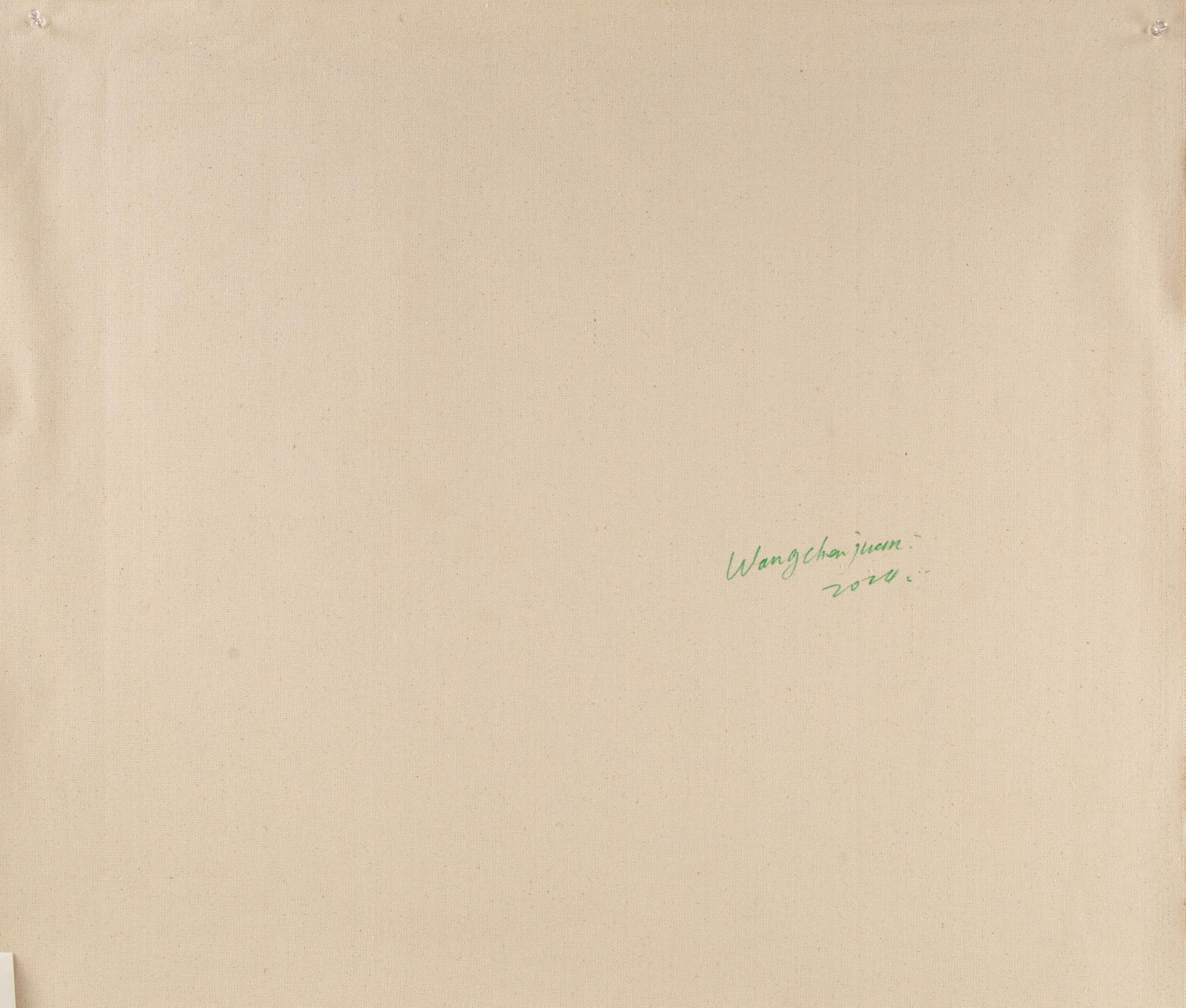 Abstraktes Original-Ölgemälde auf Leinwand „At the Bottom of the Lingshan Mo“, Chengjuan Wang, Chengjuan Wang im Angebot 4