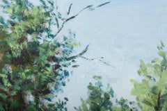 Peinture à l'huile originale d'un étang d'eau parkly de ChengJuan Wang