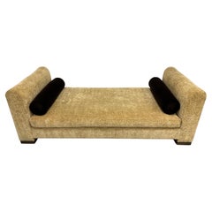 Chenille and Brass Daybed by Steve Chase