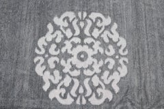 Chenille Flat-weave Rug with Metallic Threads Mandala Design by Madeline Weinrib