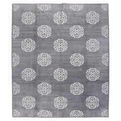 Chenille Flat-weave Rug with Metallic Threads Mandala Design by Madeline Weinrib