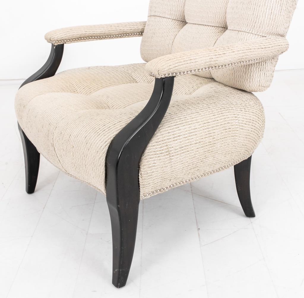 Unknown Chenille-Upholstered Library Chair