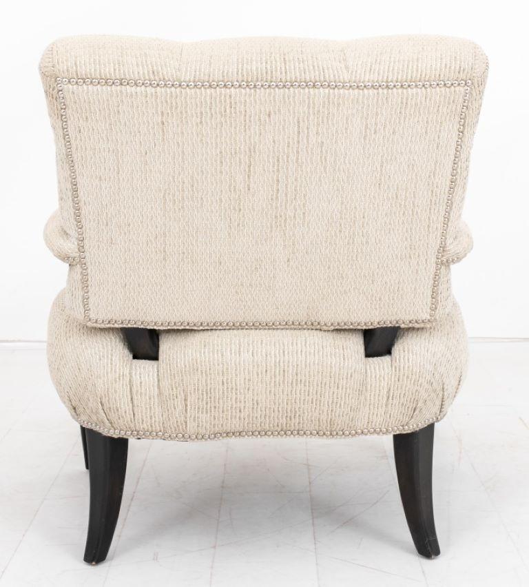 Chenille-Upholstered Library Chair In Good Condition In New York, NY