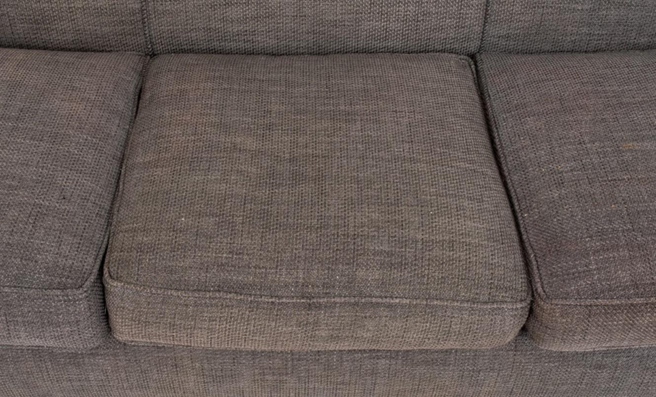 Modern Chenille Upholstered Three Seater Sofa For Sale