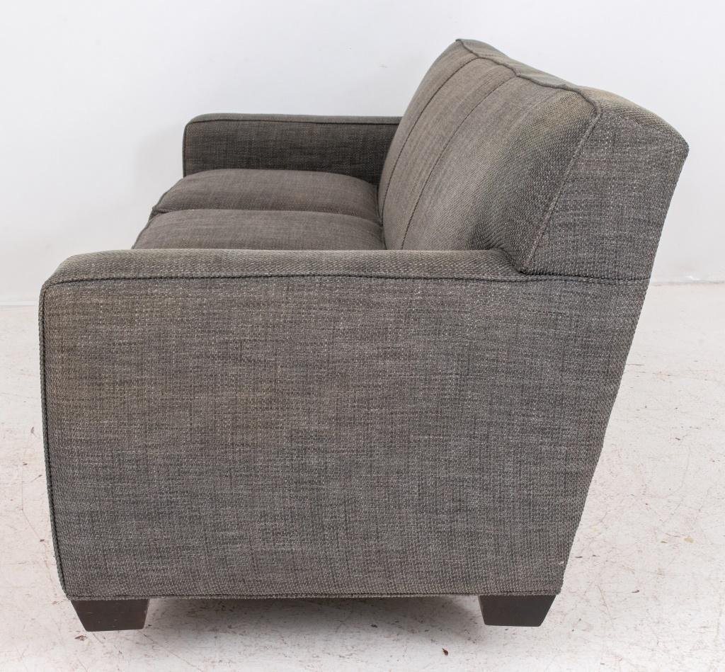 Chenille Upholstered Three Seater Sofa For Sale 1