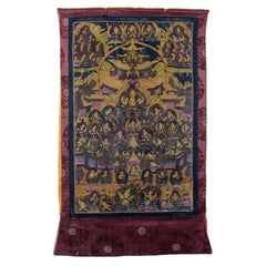 Chenrezig Silk Thangka, 20th Century