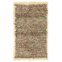 Chequered "Tulu" Rug Made of Natural Undyed Wool