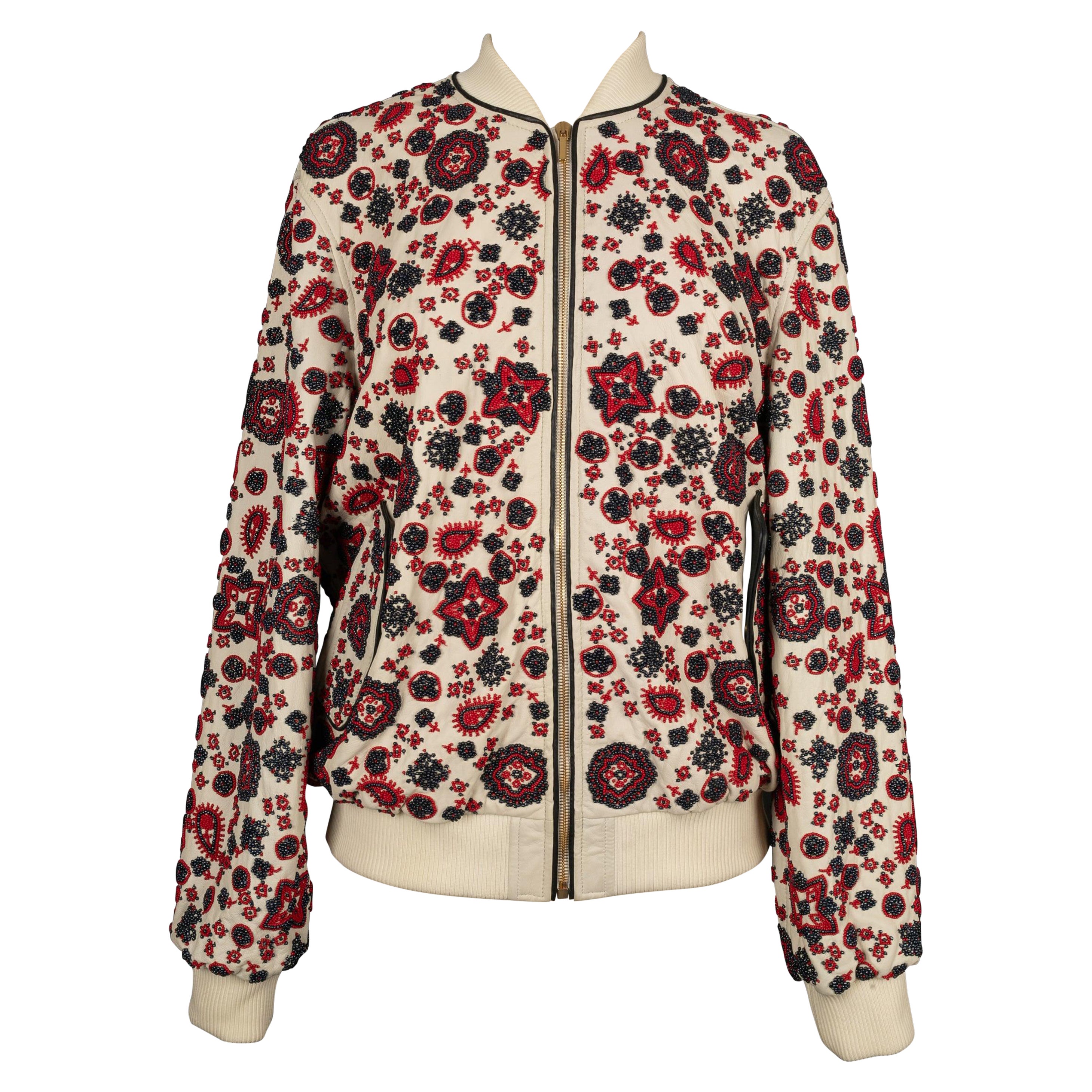 Cher Michel Klein Beige Lammlederjacke