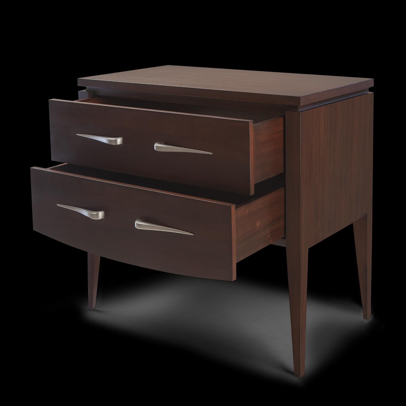 English Cheraton Side Table or Nightstand in Solid Mahogany For Sale