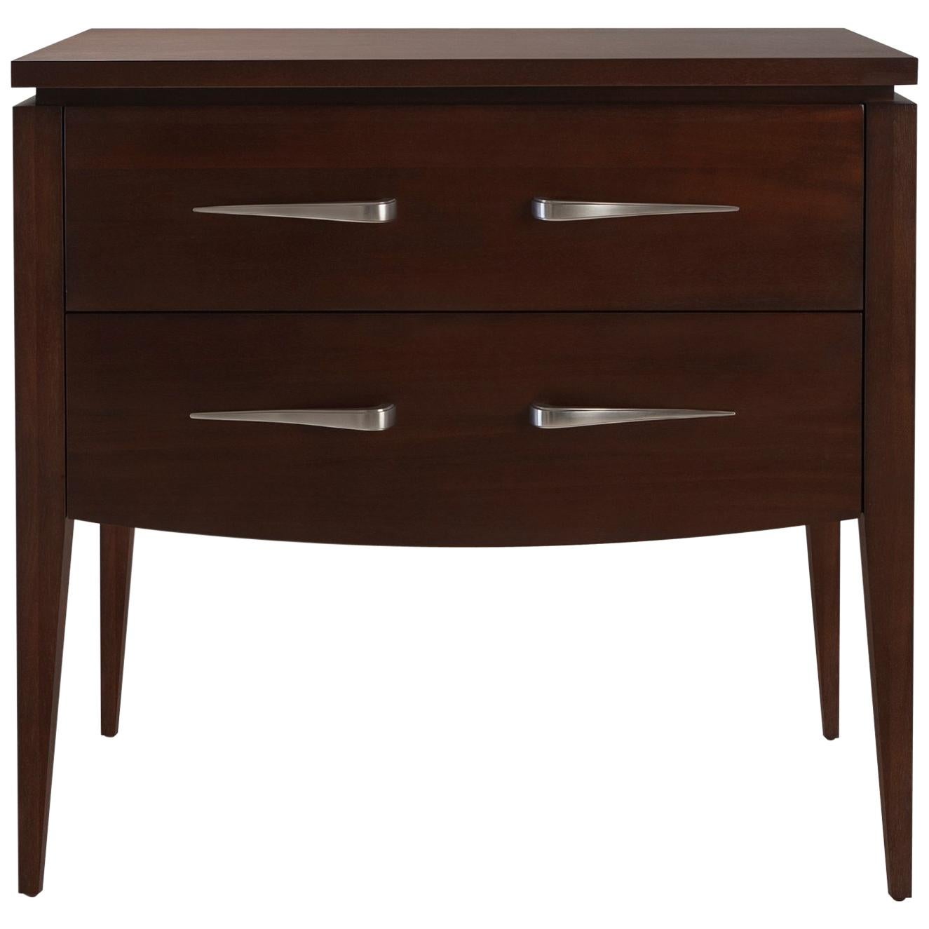 Cheraton Side Table or Nightstand in Solid Mahogany For Sale