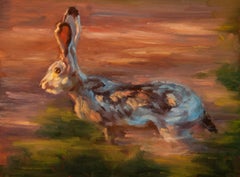 Jack, Jackrabbit, Hare, Oil Painting, Impressionism, Big Bend Park, Texas Artist