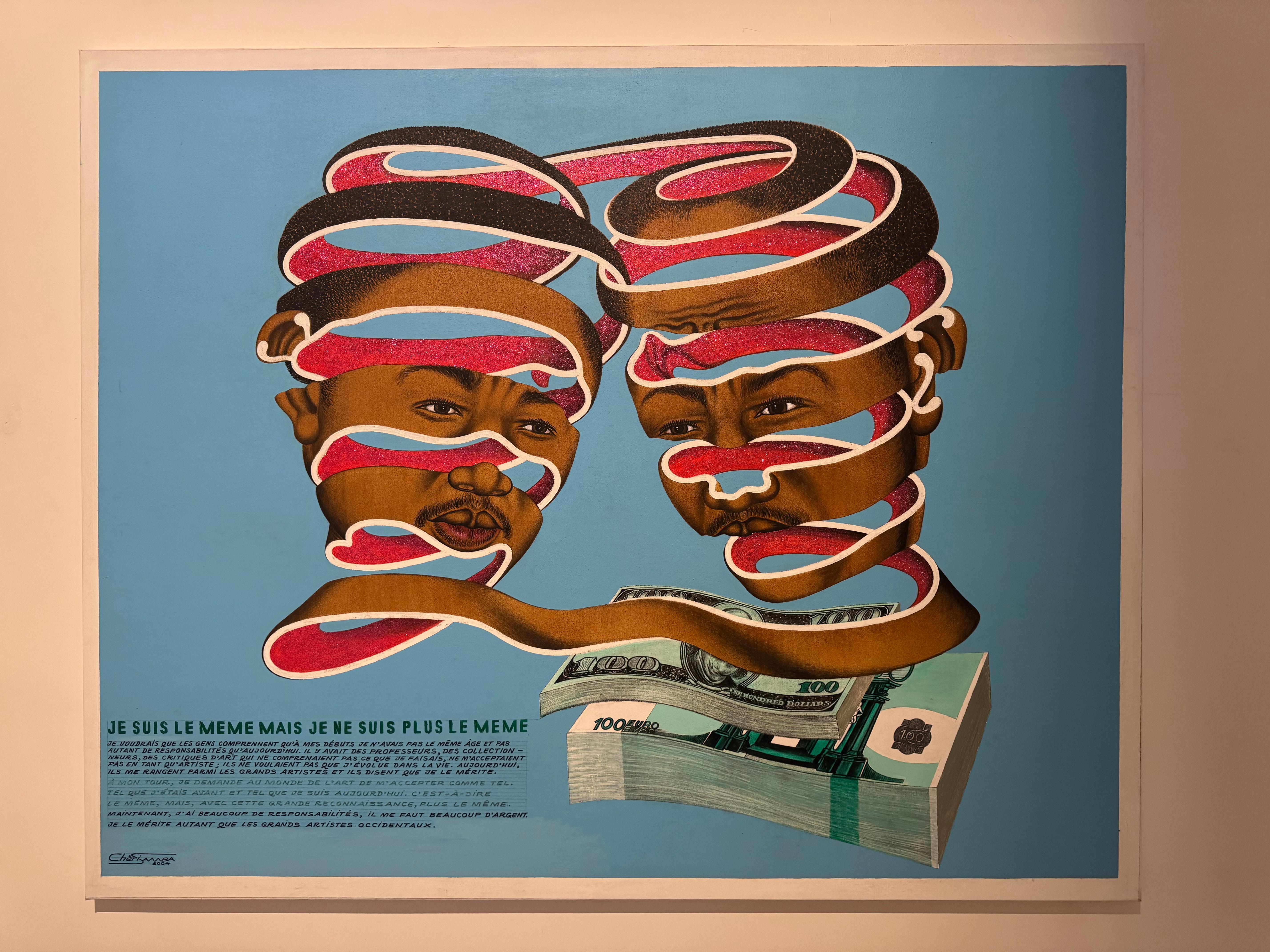 Abstract Painting di Cheri Samba - Je suis le meme mais je ne suis plus le meme, 2004