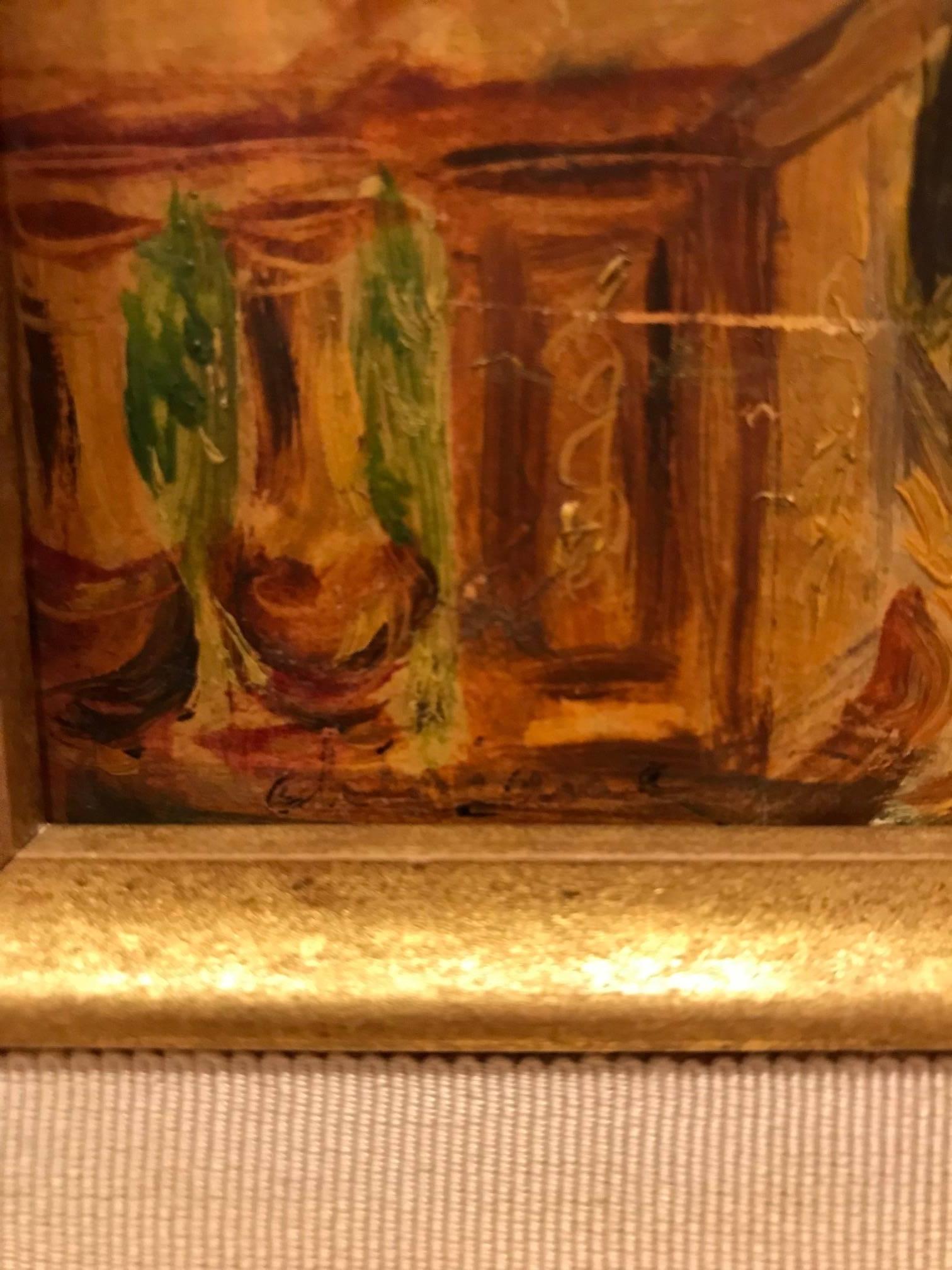 Painted Cheriane Cheri-Anne Born Mme Leon Paul Fargue Post-Impressionist Oil on Board For Sale