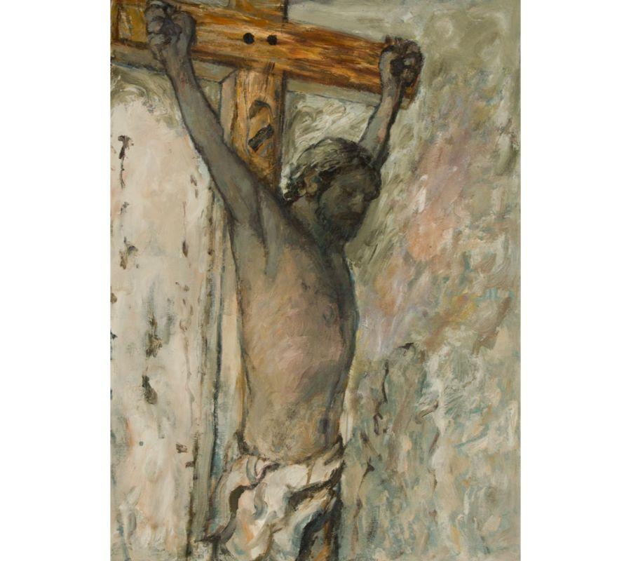 Cherith McKinstry - Großes Ölgemälde, Christus am Kreuz, 1974 im Angebot 2