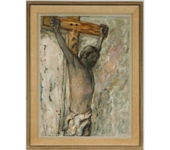 Cherith McKinstry - Large 1974 Oil, Christ on the Cross