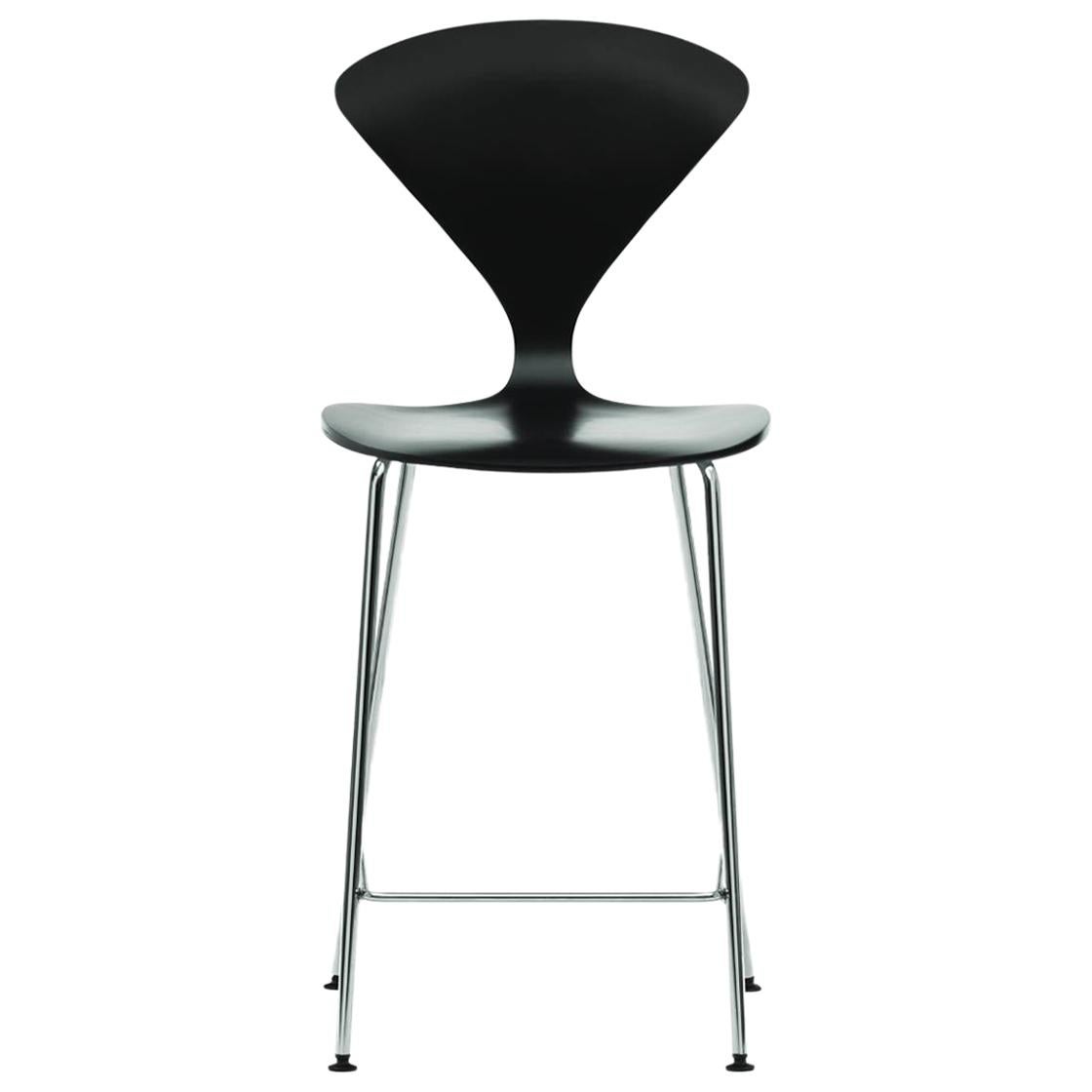 Cherner Bar Stool with Metal Base For Sale