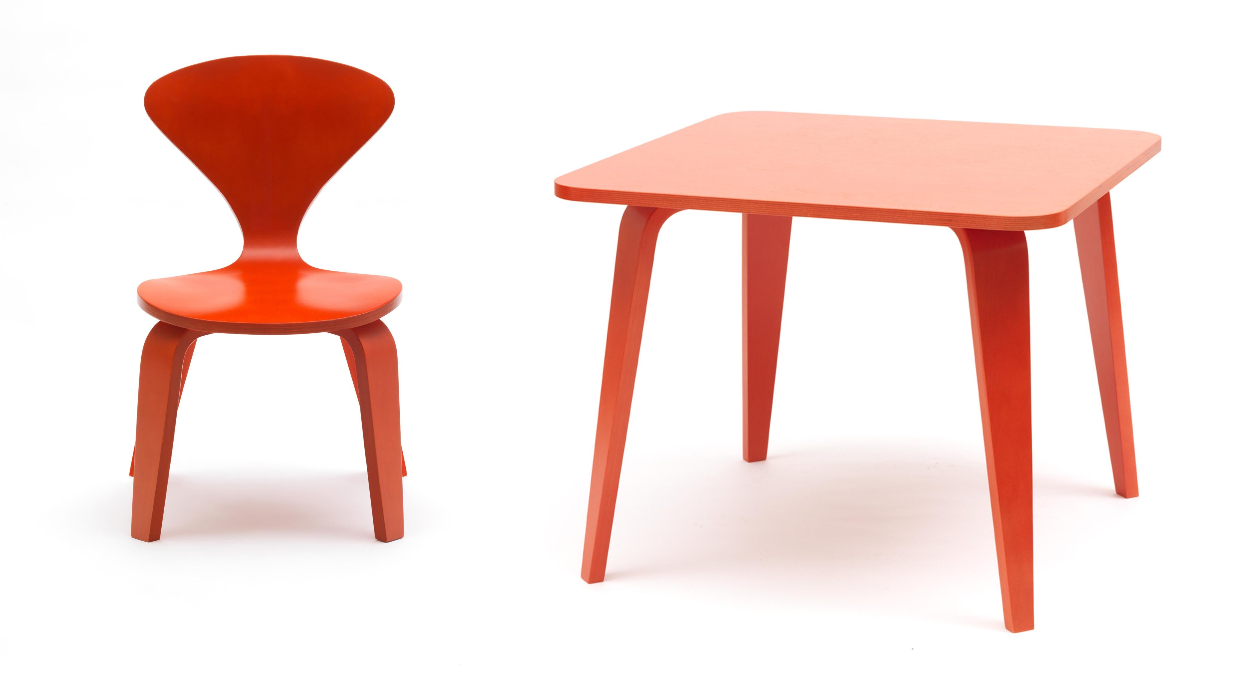 Molded Cherner Child Chair by Benjamin Cherner in Orange, Contemporary, USA, 2007 For Sale