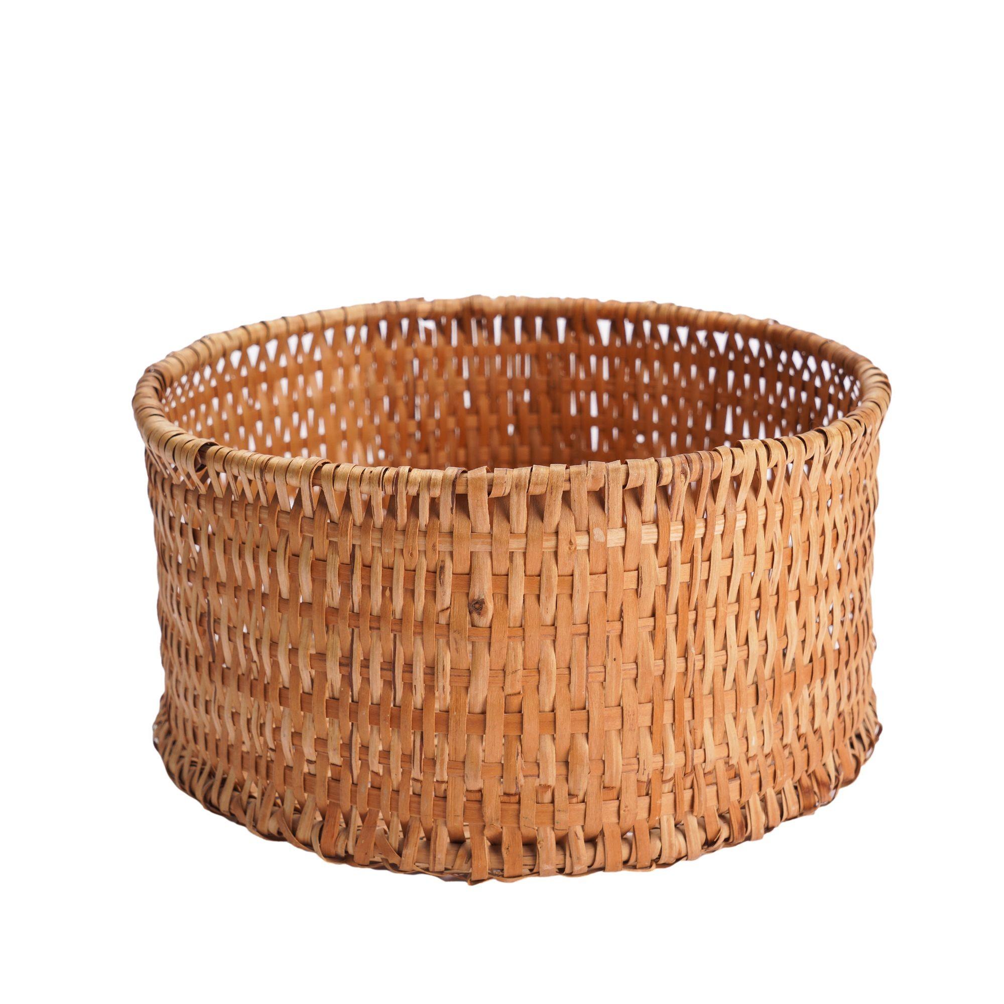 American Cherokee split willow splint basket, 1890-1910