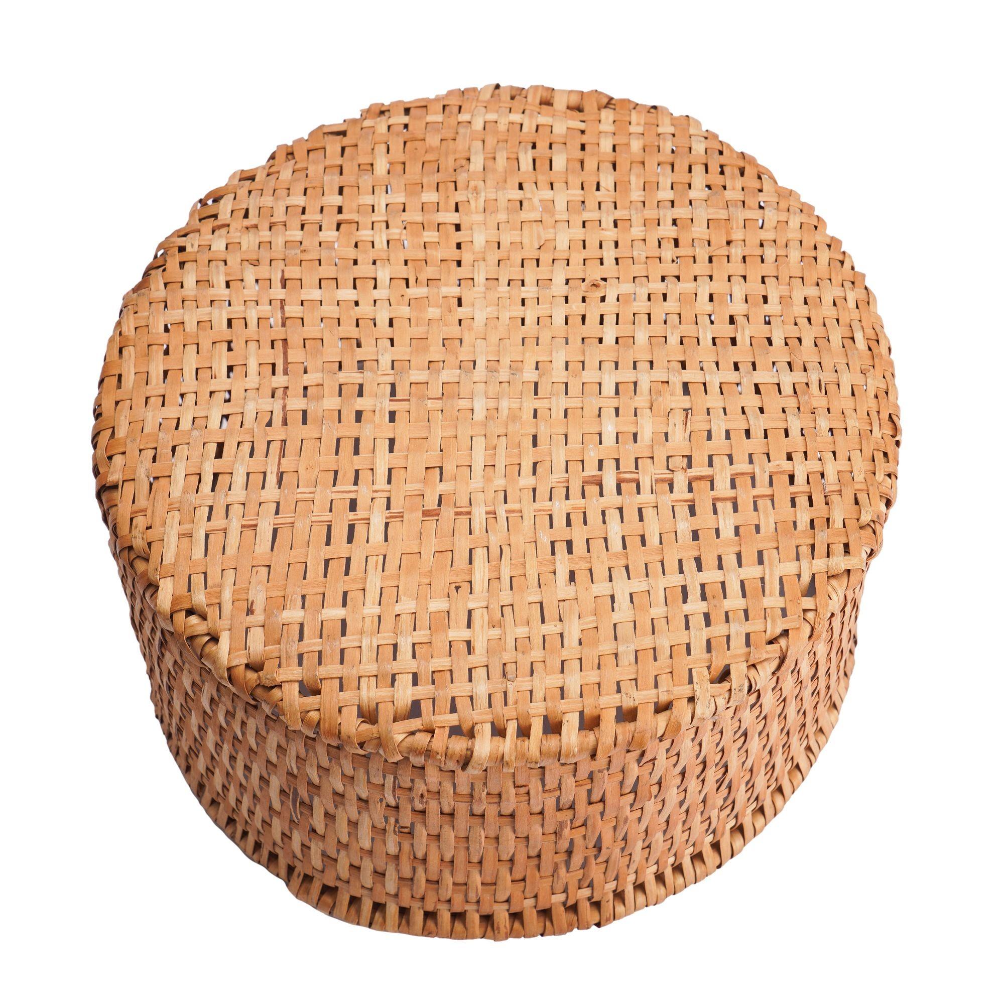 20th Century Cherokee split willow splint basket, 1890-1910