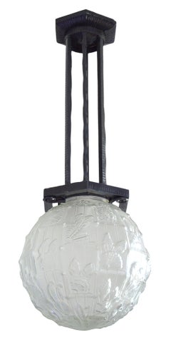 Cherrier & Besnus French Art Deco Ceiling-Light, 1920