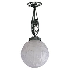 Cherrier & Besnus French Art Deco Ceiling-Light, 1920