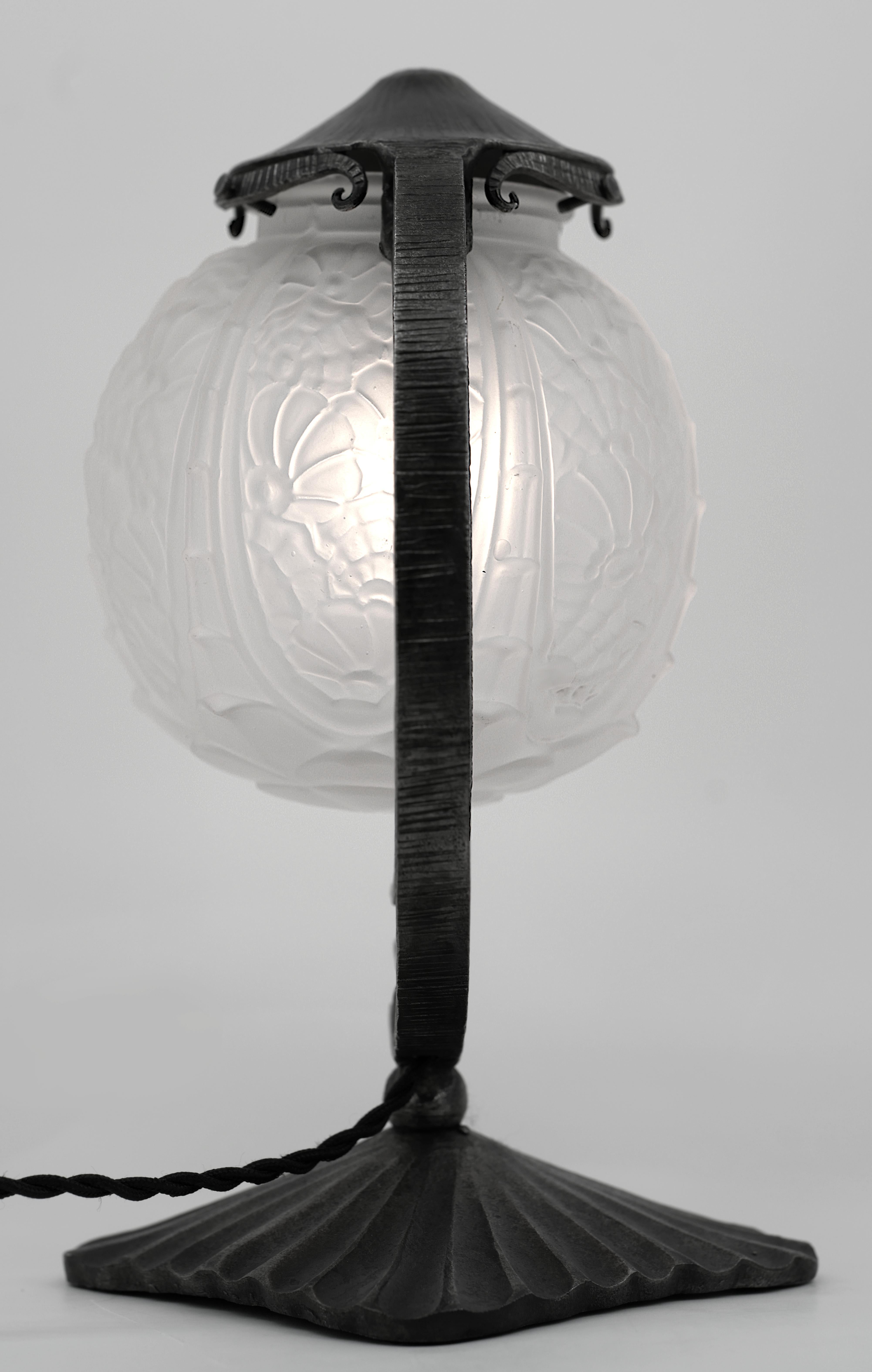 Early 20th Century Cherrier & Besnus French Art Deco Table Lamp, Ca.1925 For Sale