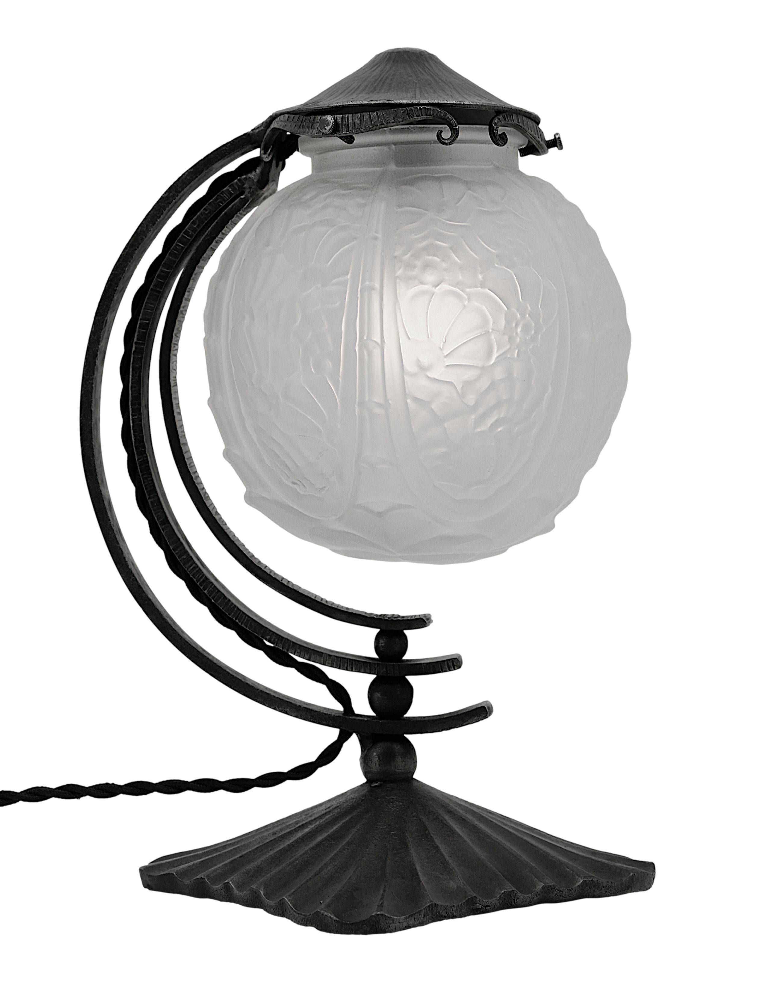 Cherrier & Besnus French Art Deco Table Lamp, Ca.1925 For Sale 2