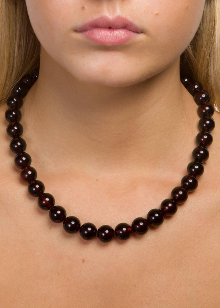 Cherry Amber Bead Necklace at 1stDibs cherry amber necklaces