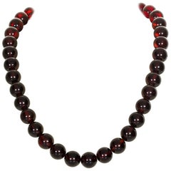 Cherry Amber Bead Necklace