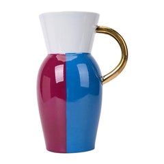 Jarrón de porcelana cereza y azul by Wl Ceramics