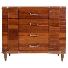 Cherry Bachelors Chest by Hickory MFG with Brass Bullet Shaped Handles