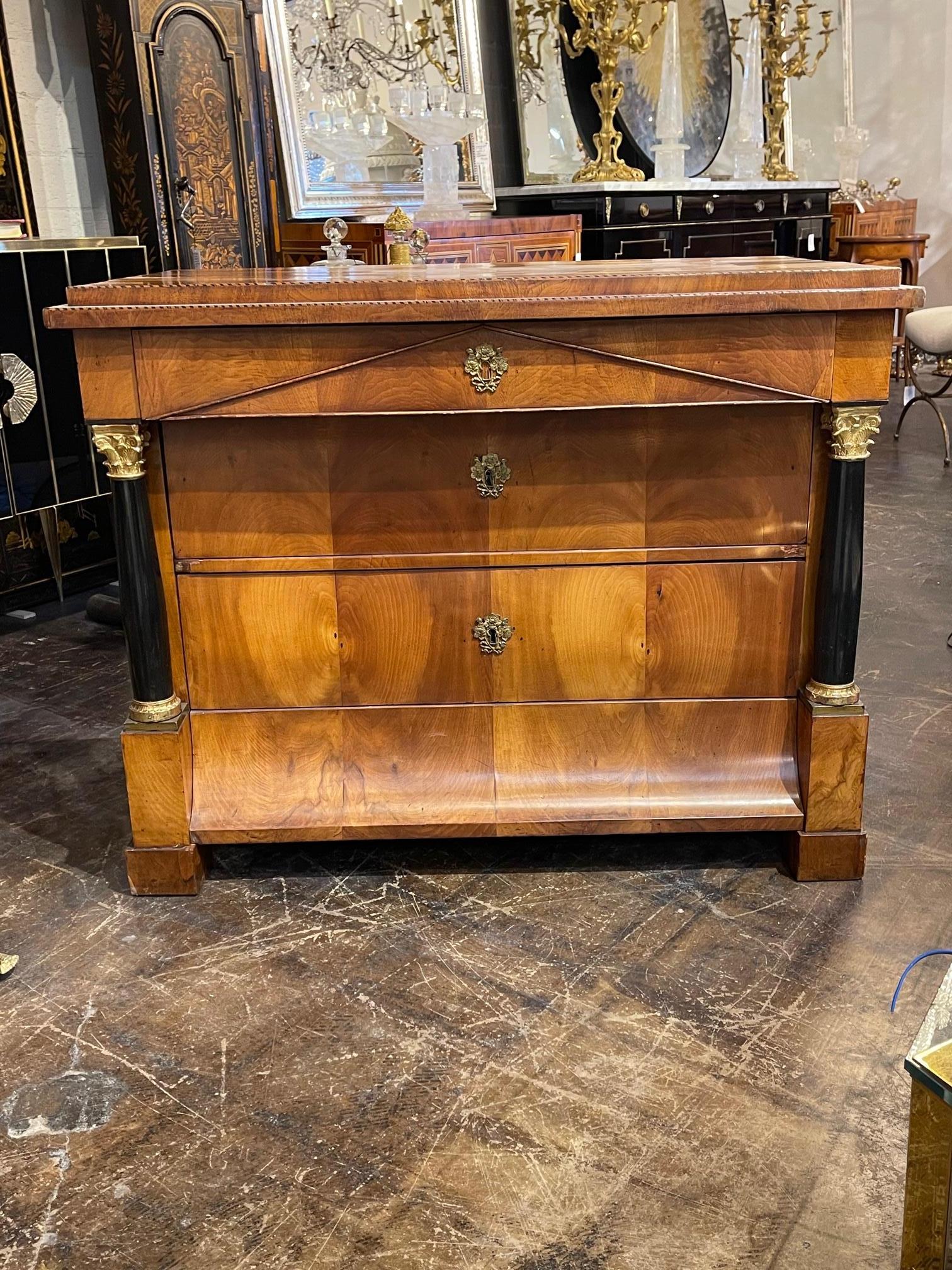 Cherry Biedermeier Commode In Good Condition For Sale In Dallas, TX