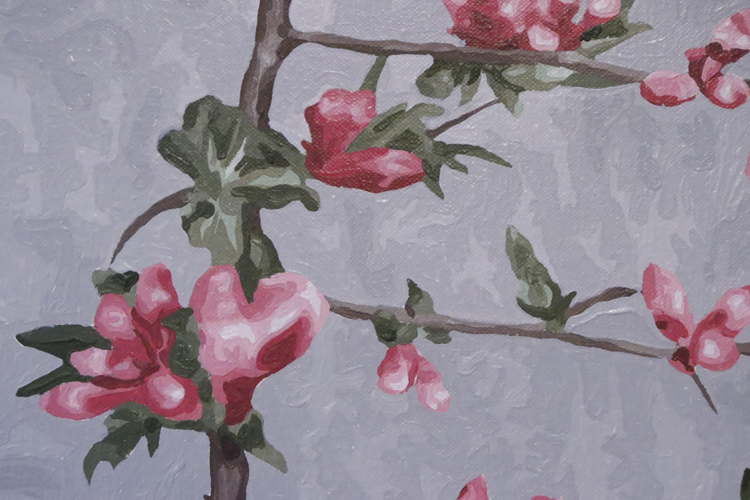 Cherry Blossom Acrylic on Canvas For Sale 1
