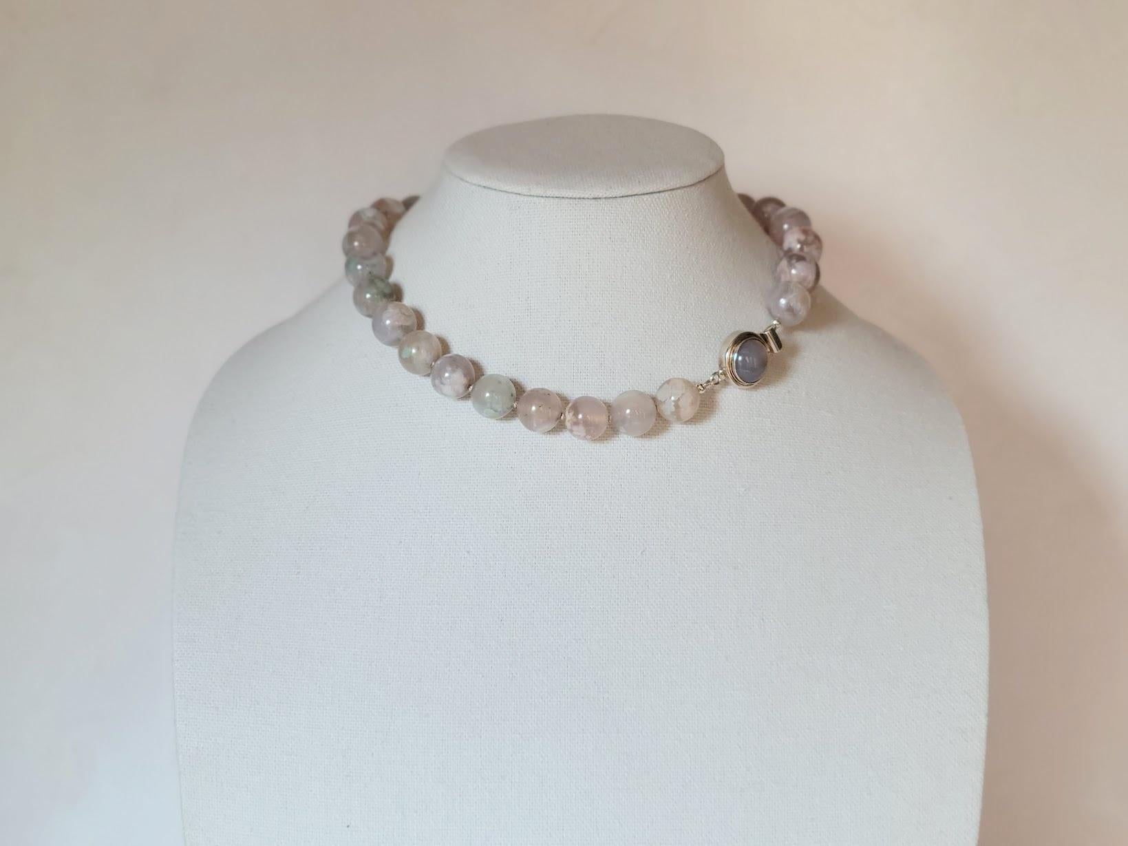 Collana di agata Cherry Blossom in vendita 3