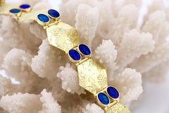 Susan Lister Locke 18kt Gold Cherry Blossom Link Bracelet with Australian Opals