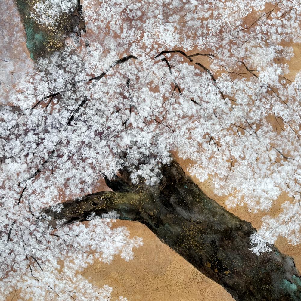 Beauty of cherry blossoms in full bloom, a central motif cherished in Japanese culture for its fleeting beauty and representation of the transient nature of life. The screen is a masterwork by the esteemed artist Ito Kakou. Born in Mie Prefecture in