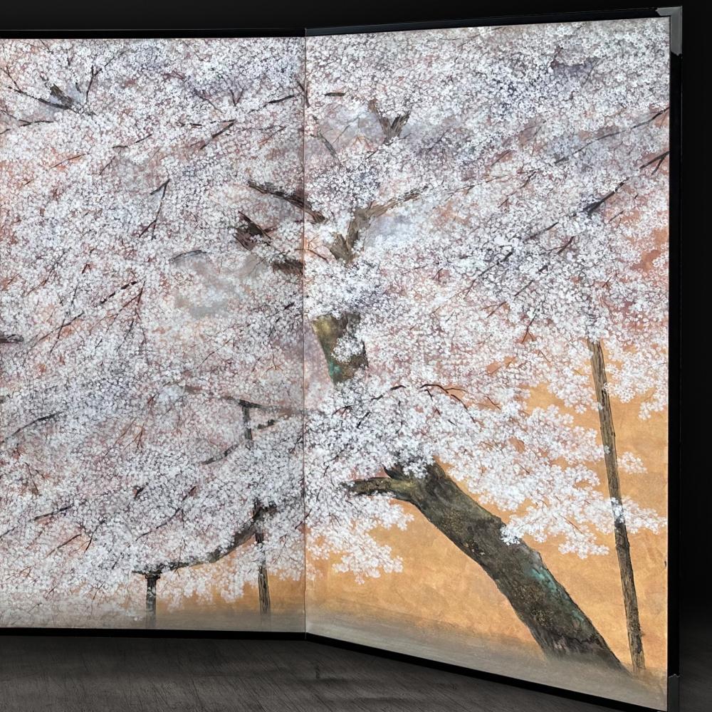 Cherry blossom screen by Ito Kakou For Sale 1