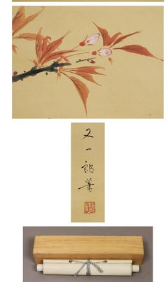 Cherry Blossoms Showa Period Scroll Japan 20c Artist Mataichiro Isoda Nihonga St